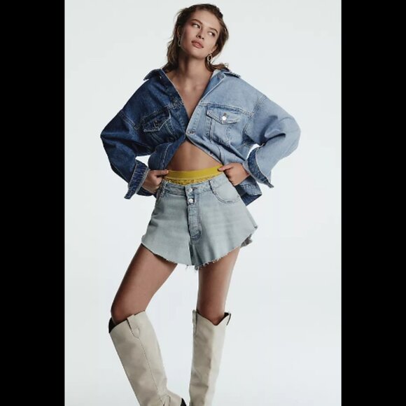 Brand New Pilcro Boyfriend Spliced Denim Jacket - Picture 5 of 5